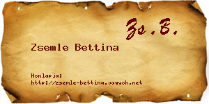 Zsemle Bettina névjegykártya
