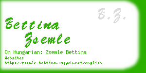 bettina zsemle business card